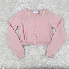 Cardigã suéter infantil feminino M médio 7/6 rosa falso colarinho pérola comprar usado  Enviando para Brazil