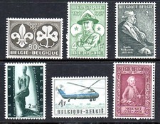 Bélgica 1957 "Boy Scouts" juego de 2 y 4 otros como nuevo. segunda mano  Embacar hacia Mexico