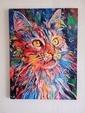 Cat canvas multicoloured for sale  LEICESTER