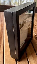 Caixa de sombra magnética moldura de madeira preta forro de lona de algodão amostra vendedor comprar usado  Enviando para Brazil