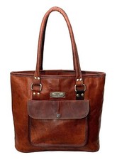 Usado, Bolsa tote de couro marrom genuína bolsa de ombro vintage para laptop de escritório feminina comprar usado  Enviando para Brazil