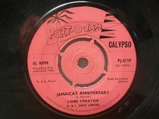 Lord Creator – Jamaica's Anniversary megarare UK Vinyl, 7", Mono Reggae Single comprar usado  Enviando para Brazil
