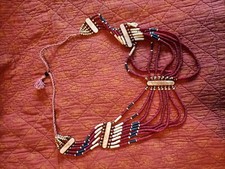 Collana Naga etnica-Nagaland India del Nord finemente lavorata, osso comprar usado  Enviando para Brazil