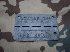Usado, Campo de prisioneiros de guerra alemão da Segunda Guerra Mundial, Dog tag soldado de Stalag 344 comprar usado  Enviando para Brazil