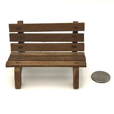 Banco de madeira miniatura para casa de bonecas móveis de jardim de fadas meados do século 3,75" x 2,5" comprar usado  Enviando para Brazil