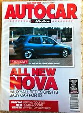 Autocar magazine nov for sale  WATERLOOVILLE