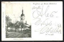 Stara Boleslav, Chram sv. Vaclava, pocztówka 1900  na sprzedaż Stara Boleslav, Chram sv. Vaclava, pocztówka 1900  na sprzedaż  Wysyłka do Poland