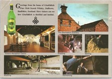 Cartão postal vintage Glenfiddich Distillery Dufftown Escócia garrafas de uísque comprar usado  Enviando para Brazil
