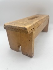 Mini banquinho de madeira rústico primitivo suporte para plantas chique gasto Cottagecore 15x5x6 comprar usado  Enviando para Brazil
