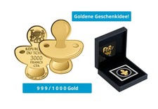 Goldmünze motiv schnuller gebraucht kaufen  Wollmatingen