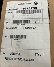 Nova fonte de alimentação Alcatel-Lucent PS-360W-AC OS6850E-BPP-US 902775-90 caixa aberta comprar usado  Enviando para Brazil