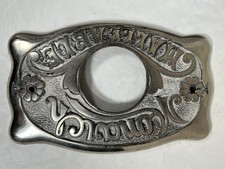 Placa de níquel antiga porta forno fogão ferro fundido maleável Monarch comprar usado  Enviando para Brazil