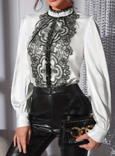 Elegante bluse kontrastspitze gebraucht kaufen  Freisbach