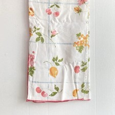 Toalha de mesa quadrada floral frutas vintage borda rosa mistura de linho retangular comprar usado  Enviando para Brazil