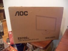 Monitor LED fino AOC 19" HD com painel TN antirreflexo (E970SWN) NOVA CAIXA ABERTA comprar usado  Enviando para Brazil
