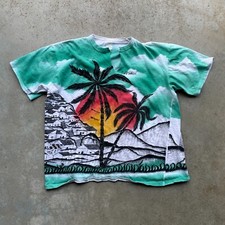 Camisa masculina vintage anos 80’s I Love Rio Brasil arte de praia grande Sergio Maximo comprar usado  Enviando para Brazil