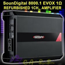 AMPLIFICADOR 8000.1 EVOX - 1 Ω 1 CANAL SounDigital 8000 Watts recondicionado de fábrica comprar usado  Enviando para Brazil