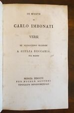 Manzoni alessandro morte usato  Torino
