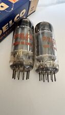 Par combinado 6CG7 NOS Philco placas cinza triplas prata escudo halo getters comprar usado  Enviando para Brazil