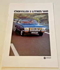 Brochure chrysler litres d'occasion  Quarré-les-Tombes
