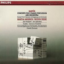 Bartok Concerto for Two Pianos ARGERICH FREIRE PHILIPS CD NM Full Silver PDO comprar usado  Enviando para Brazil