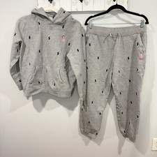 Conjunto de calça moletom Ralph Lauren infantil XL 16/18 rosa pônei 20 anos cinza comprar usado  Enviando para Brazil