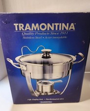 Usado, Novo na caixa -Tramontina 3 qt. Prato de aço inoxidável 18/10 comprar usado  Enviando para Brazil