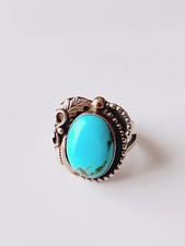 Bague turquoise naturelle d'occasion  Digne-les-Bains