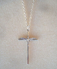 Colar de corrente Dove of Peace crucifixo cruz 18" em bolsa de presente comprar usado  Enviando para Brazil