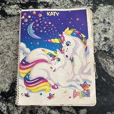 Diário vintage dos anos 90 Lisa Frank com inchaço/risco e cheiro/variedade de adesivos p comprar usado  Enviando para Brazil