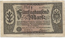Stadt köln notgeld gebraucht kaufen  Bad Sachsa