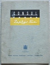 Folheto de vendas de carros Ford Consul & Zephyr Six outubro de 1952 #H1186/1052 comprar usado  Enviando para Brazil