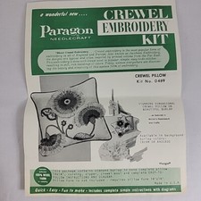 Floral crewel pillow for sale  Saint Petersburg