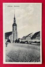 AK LÜBBENAU w Szprewaldzie około 1910 Rynek z kościołem (163754 na sprzedaż  Wysyłka do Poland