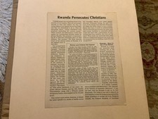 Rwanda persecutes christians for sale  HAILSHAM