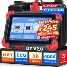 Ferramenta de diagnóstico automático scanner XTOOL D7 OBD2 USADO programador chave bidirecional FCA comprar usado  Enviando para Brazil