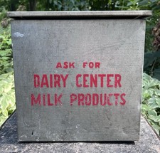 Refrigerador de laticínios vintage metal "PEÇA PRODUTOS LÁCTEOS CENTRO" fazenda 11 3/8" comprar usado  Enviando para Brazil