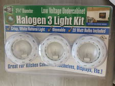 Kit de latão leve Good Earth Lighting branco sob armário baixa tensão 2,75" pacote com 3 comprar usado  Enviando para Brazil