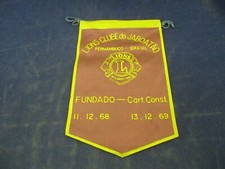 Bandeira Vintage Lions Club International 1969 Pernambuco Frazil Jaboatão comprar usado  Enviando para Brazil