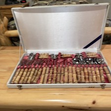 Conjunto de 32 talheres vintage de bambu de aço inoxidável feitos no Japão na caixa original comprar usado  Enviando para Brazil