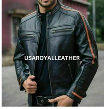 Jaqueta de couro real masculina elegante e confortável perfeita para todas as ocasiões comprar usado  Enviando para Brazil
