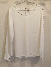 Blouse blanche satinée d'occasion  Bourg-de-Thizy