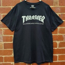 Camisa streetwear preta masculina logotipo clássico THRASHER Skate Mag - Grande comprar usado  Enviando para Brazil