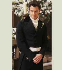 Tailcoat masculino estilo regência preto 1800, colete regência e calças disponíveis ext, usado comprar usado  Enviando para Brazil