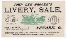 Cartão de visita estável John Lee Brooke's Livery venda e troca - Newark, OH comprar usado  Enviando para Brazil