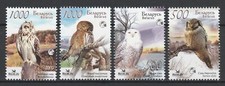 4 selos de pássaros e corujas da Bielorrússia 2007, sem marca de charneira, usado comprar usado  Enviando para Brazil