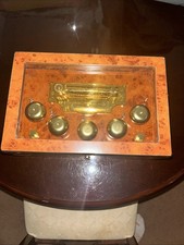 Vintage Mr Christmas Gold Label Concertina Caixa de Música de Madeira 50 Músicas com Chave , usado comprar usado  Enviando para Brazil