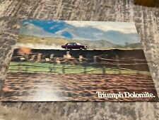 Triumph dolomite. brochure. for sale  PONTYPRIDD