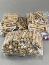 Alfinetes de roupas de madeira vintage com fenda para artesanato cabeça redonda sem fio - Lote de 275 peças, usado comprar usado  Enviando para Brazil