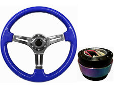 Blue chrome steering for sale  PETERBOROUGH